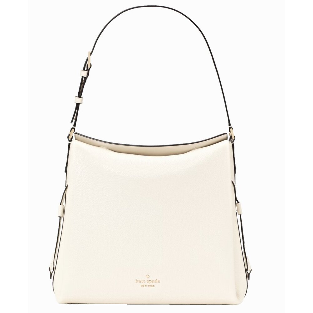 New Kate Spade Dumpling Large Shoulder Bag Pebble Leather Meringue